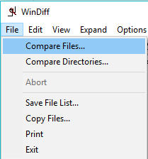 Poređenje fajlova pod WIN 10